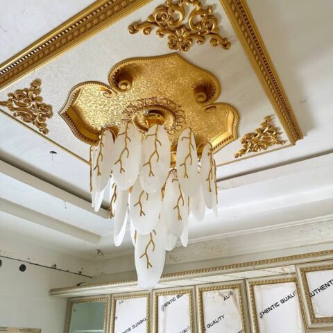 LUXEL WHITE CHANDELIER