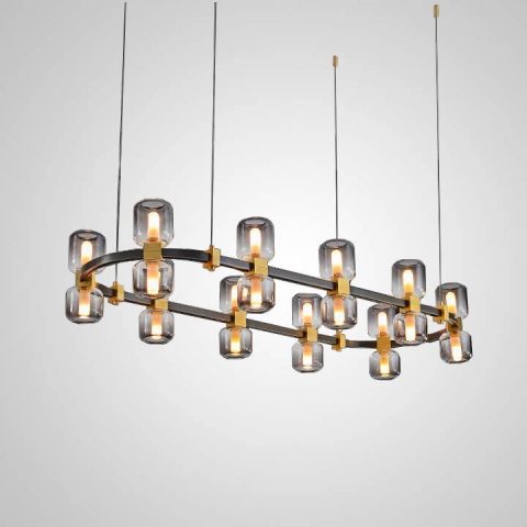 Moscato Glass Oval Chandelier
