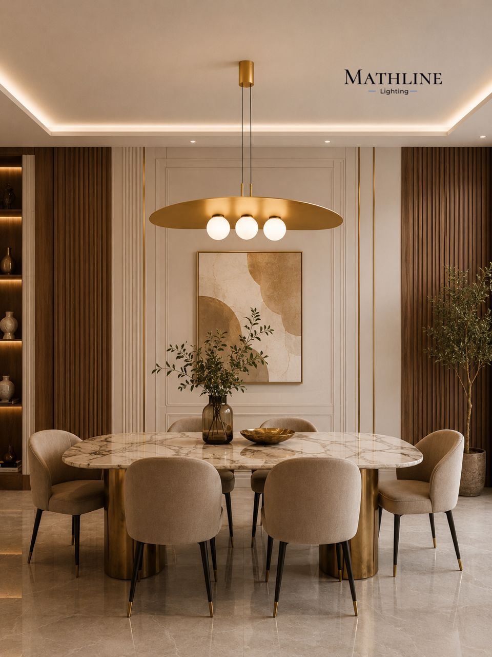 COMET GOLD CHANDELIER